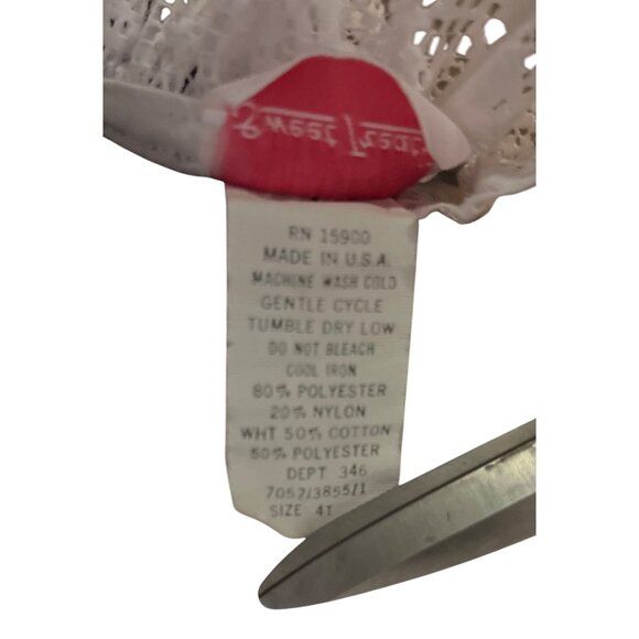 Vintage Toddler Girls 4T Blue Velvet Lace Dress Long Sleeve Party Holiday Used - Picture 8 of 16